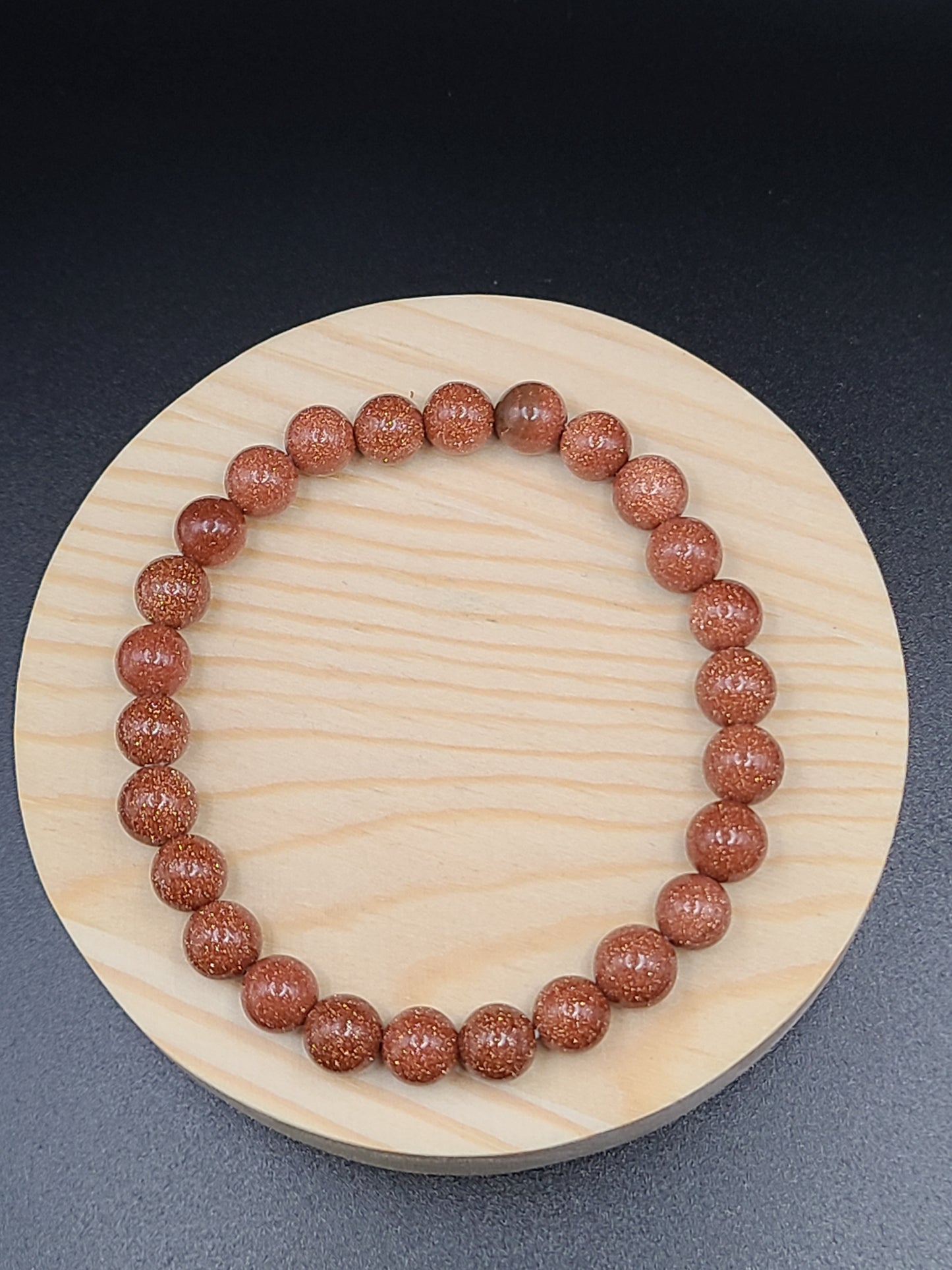 Gold Brown Sandstone Natural Gemstone Bracelet