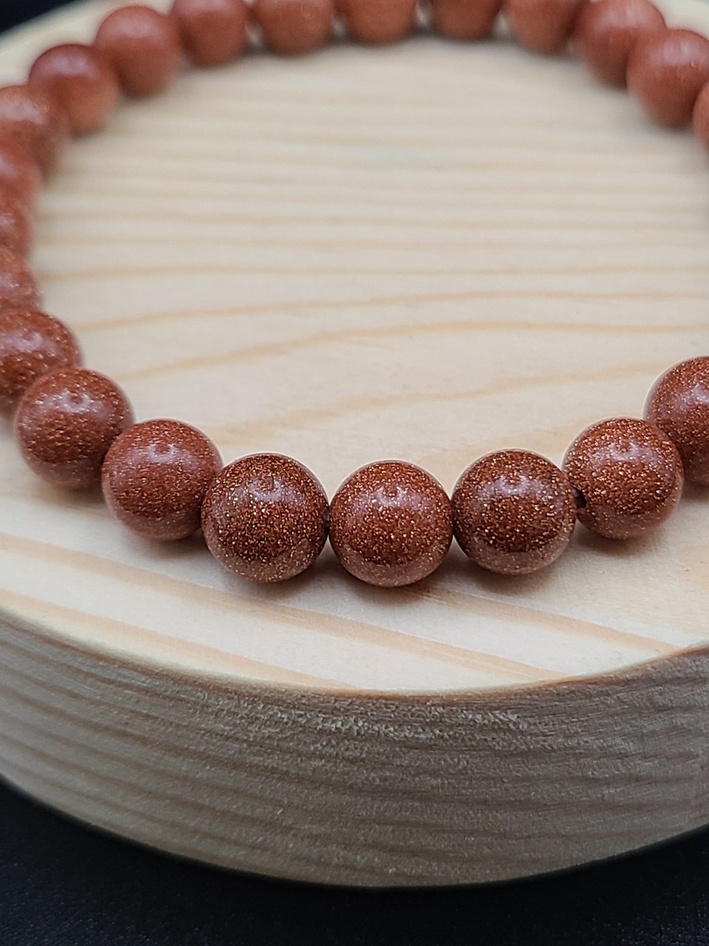 Gold Brown Sandstone Natural Gemstone Bracelet