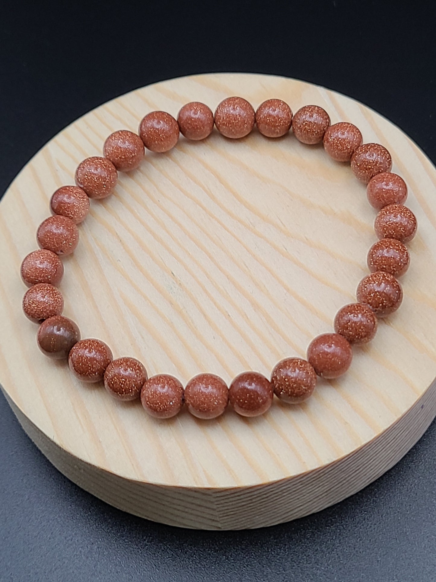 Gold Brown Sandstone Natural Gemstone Bracelet