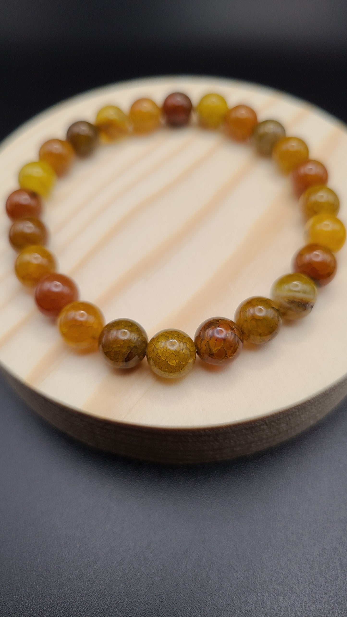 Tea Dragon Agate Natural Gemstone Bracelet