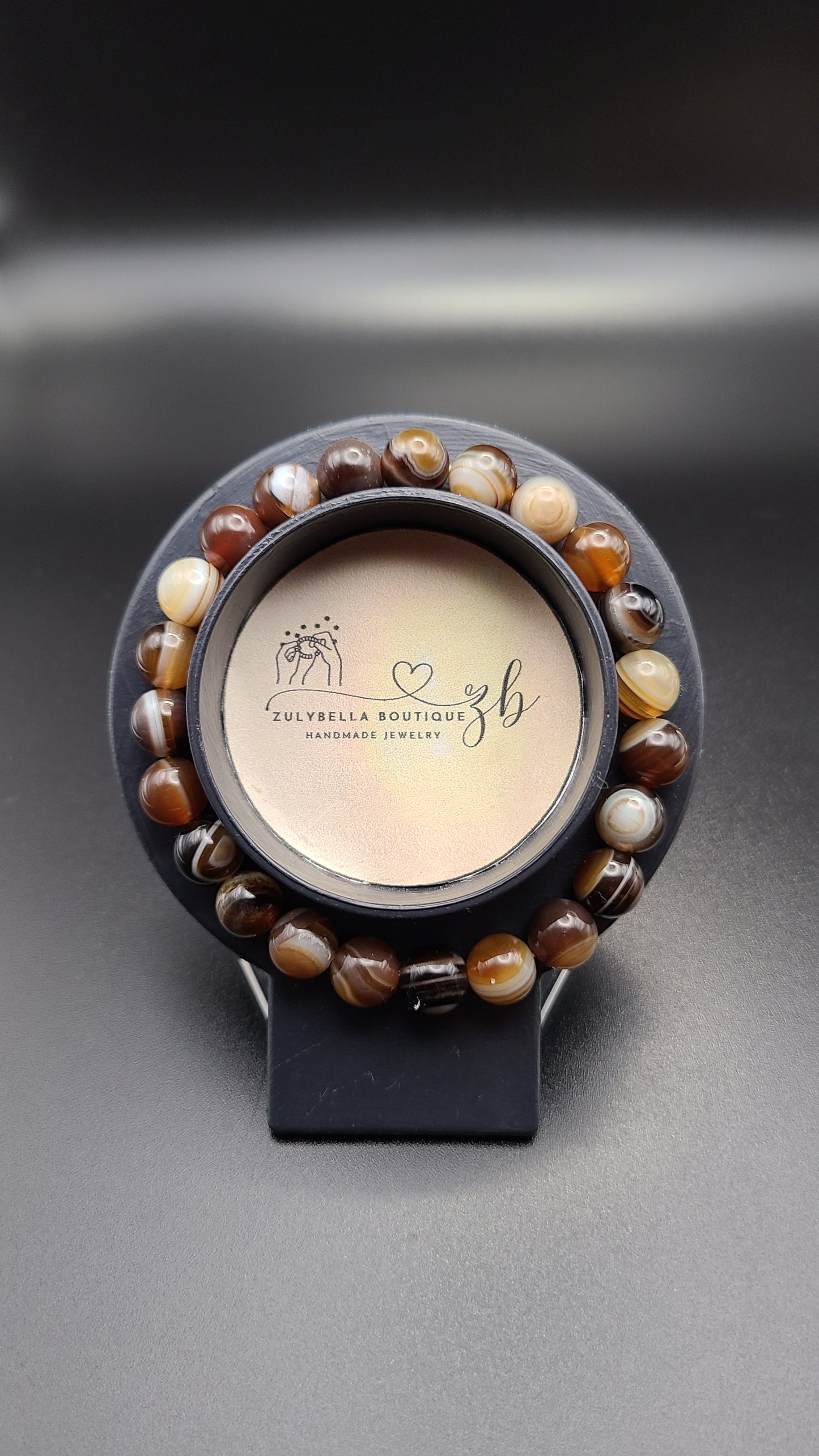 Coffee Agate Natural Gemstone Bracelet