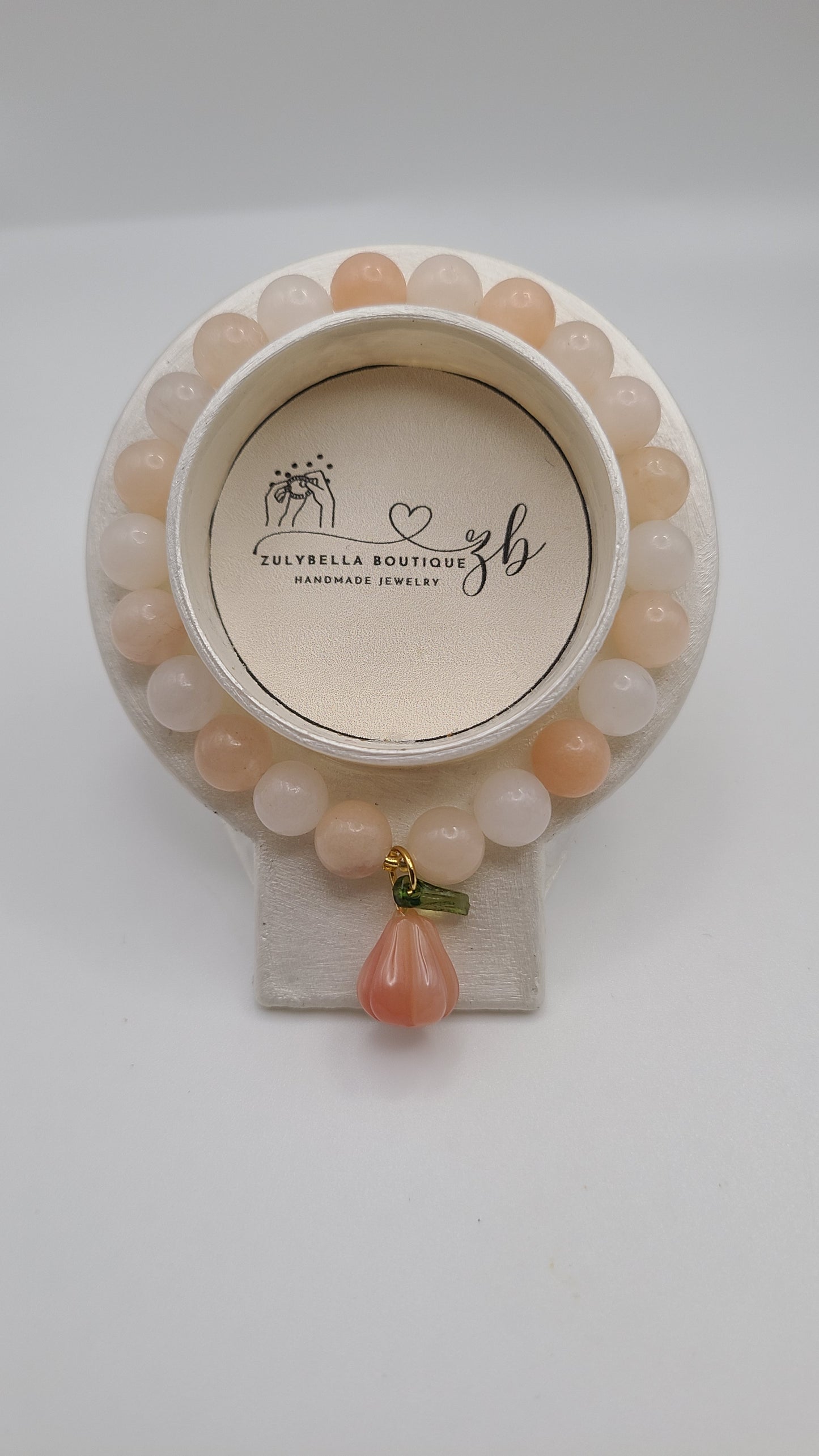 Natural Gemstone Bracelet- Pink Aventurine with Yanyuan Agate Charm-choose style